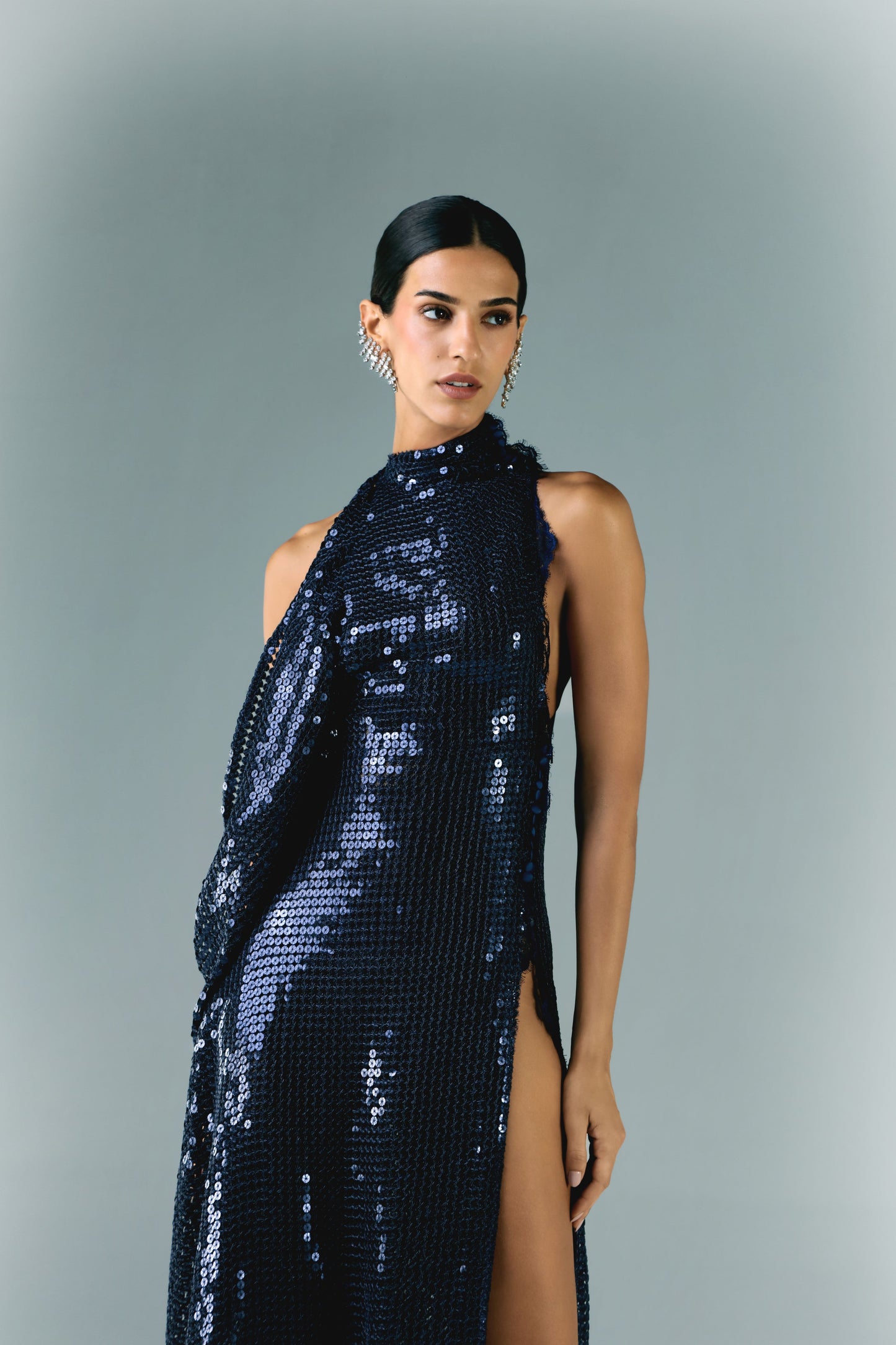 Long Sequins Dress