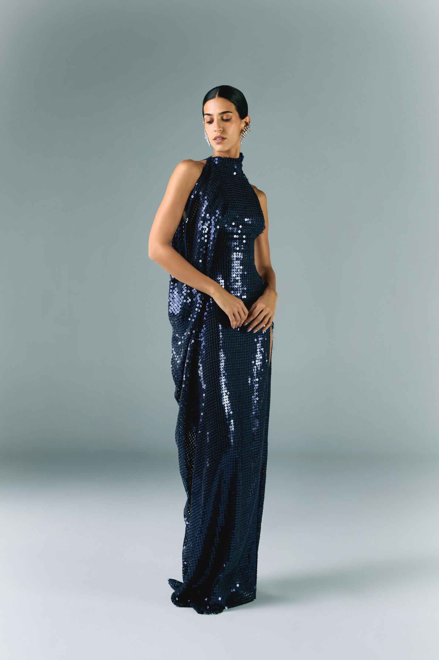 Long Sequins Dress