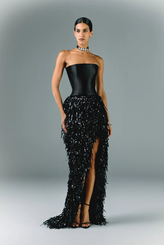Long Skirt With Fringes