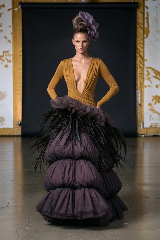 Long Sleeve Evening Gown