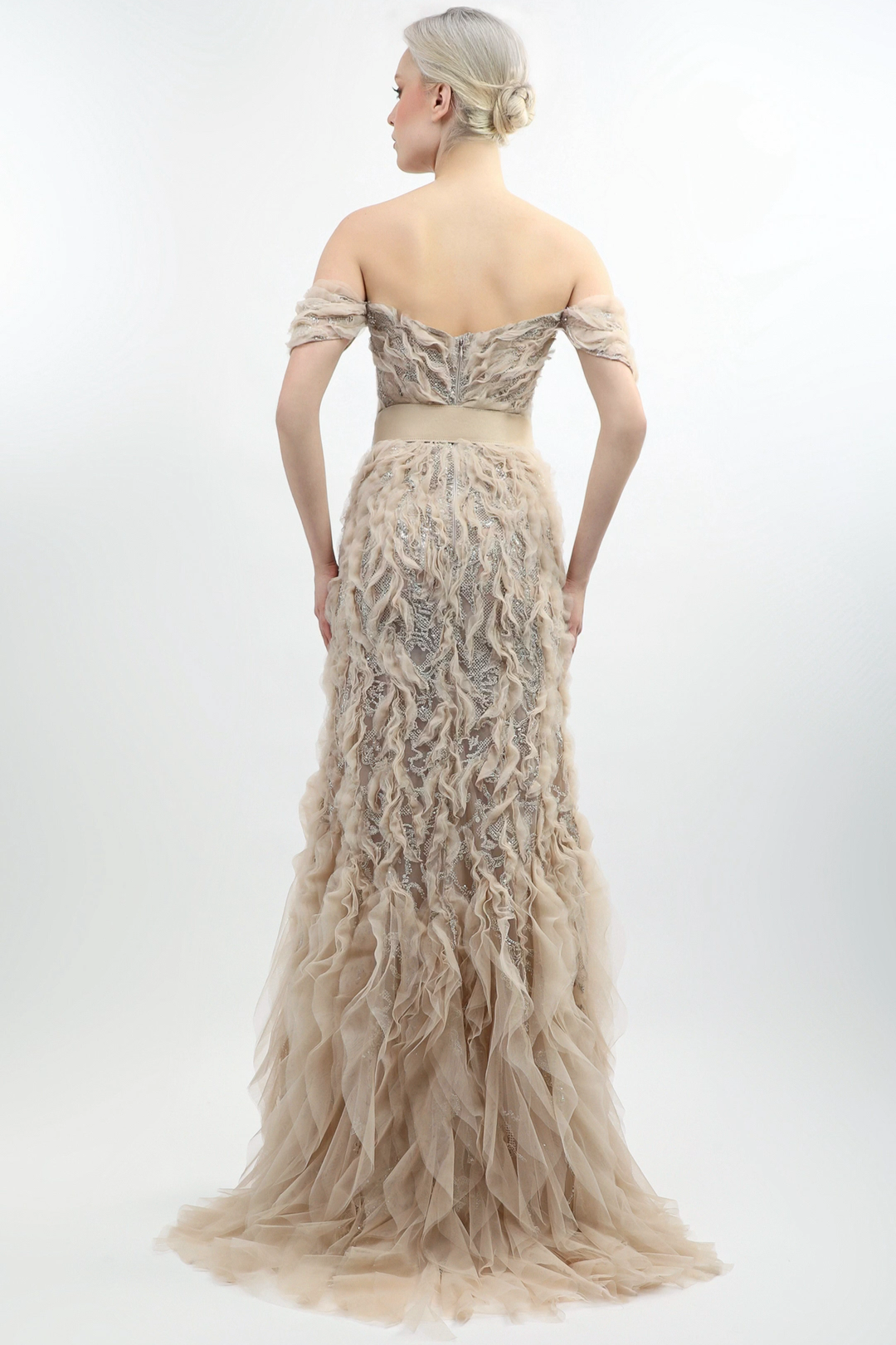 Layered Ruffle Gown