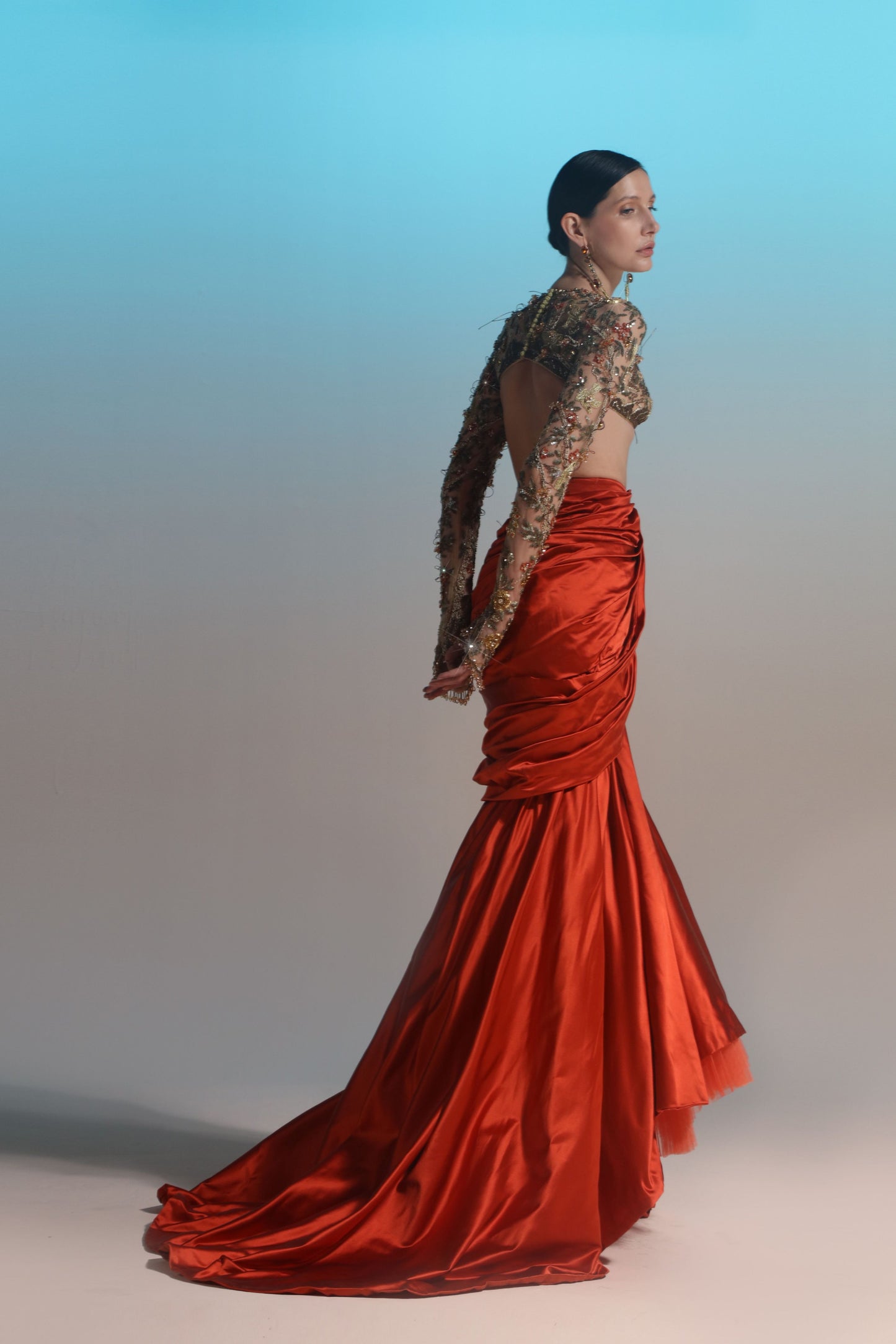 Two Piece Mermaid Gown