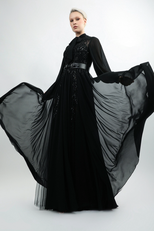 Puffy Sleeve Gown