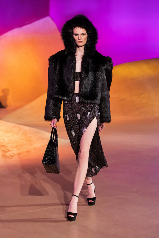 Hooded Fur Jacket