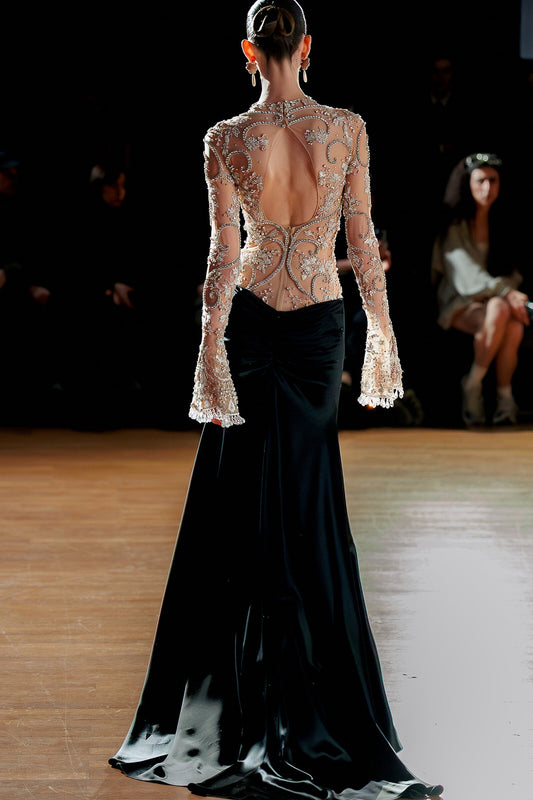 Long Sleeve Top and Maxi Skirt