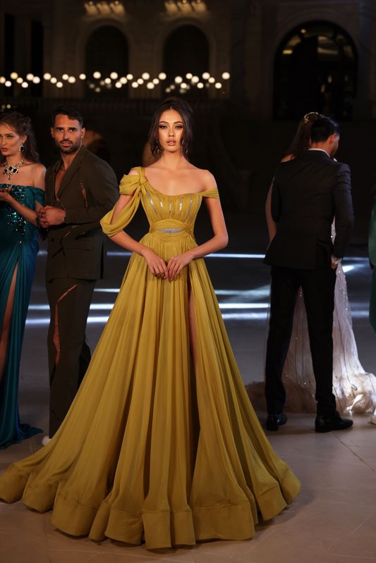 Pleated Gown