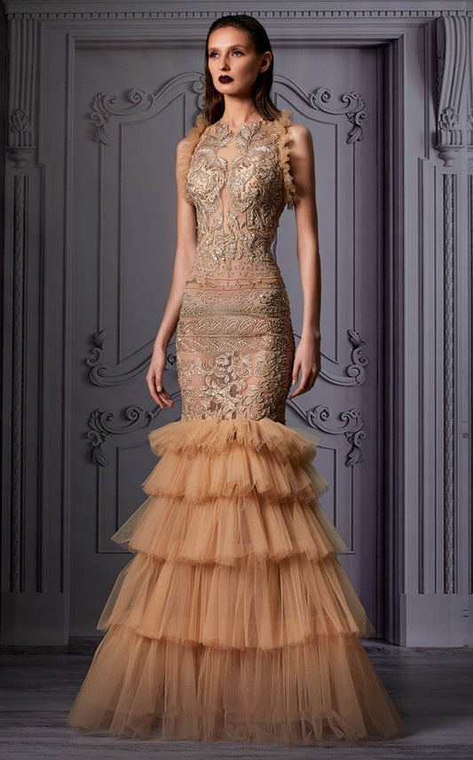 Ruffled Mermaid Gown