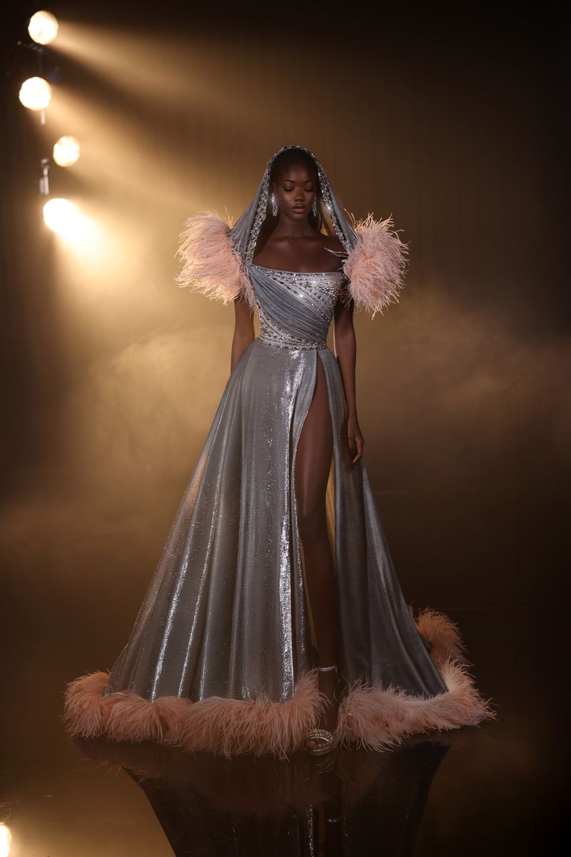 Silver Hooded Gown