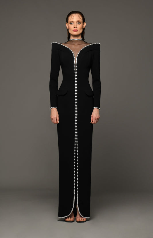 Crêpe Coat Gown