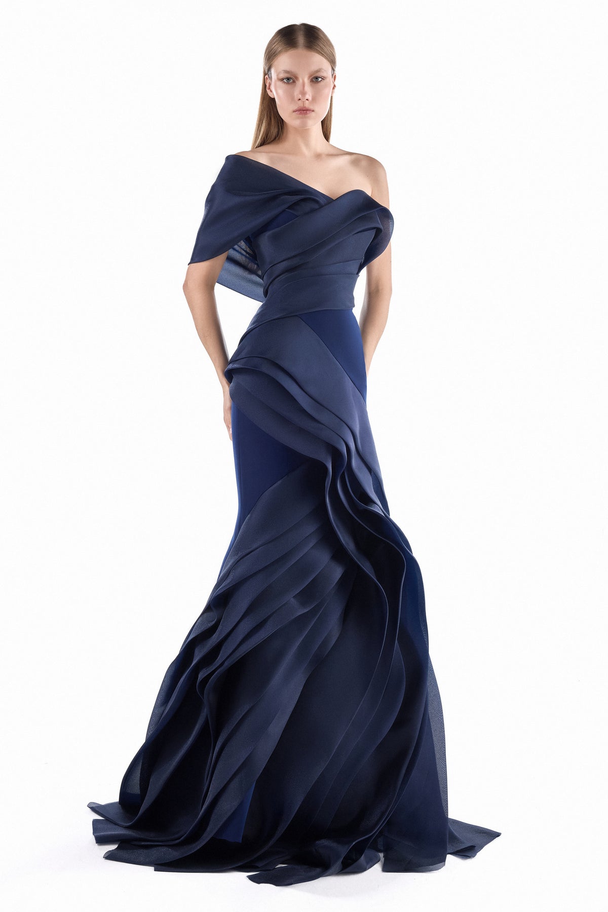 Navy Nocturne Mermaid Gown