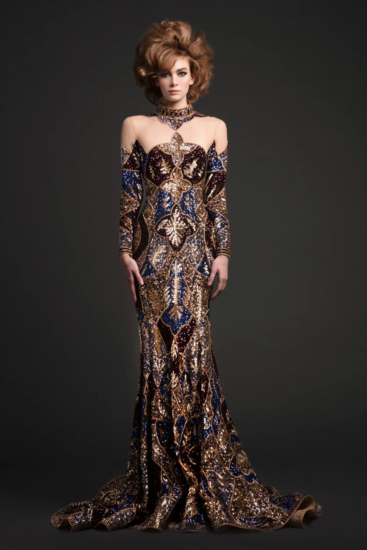Fishtail Sequined Dress