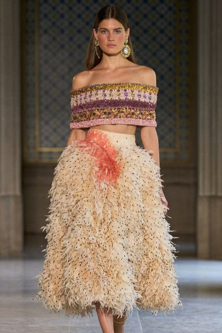 Off-Shoulder Top and Skirt