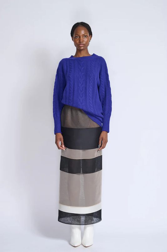 Color Blocked Pencil Skirt
