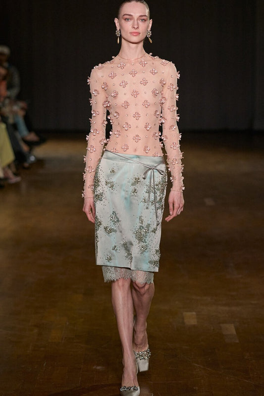 Long Sleeve Top and Mini Skirt