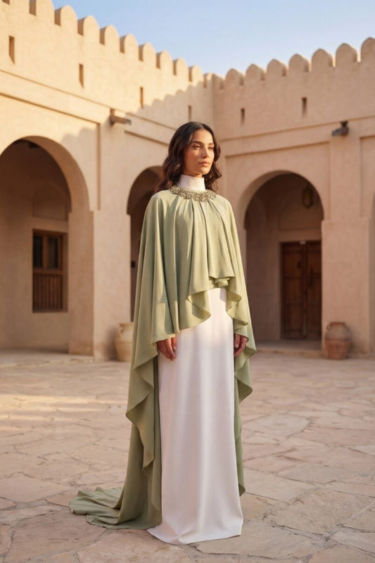Draping Cape Sleeve Kaftan