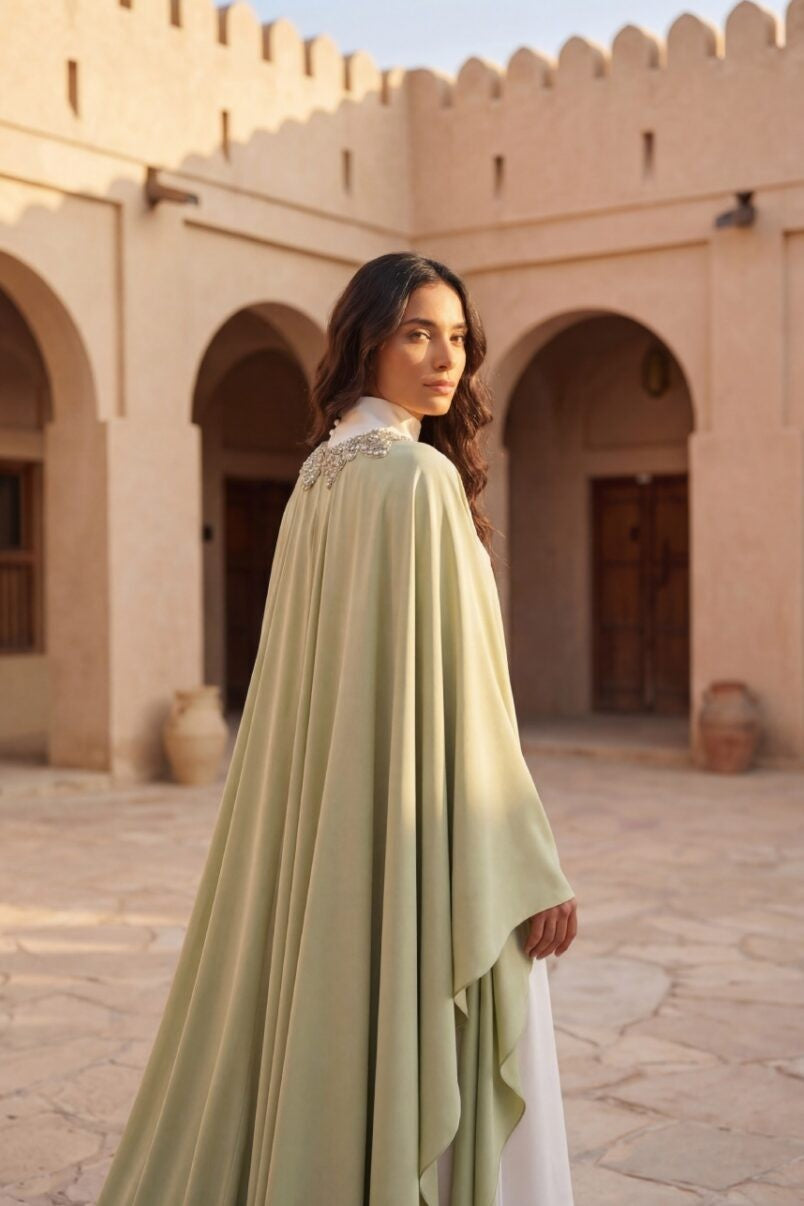 Draping Cape Sleeve Kaftan