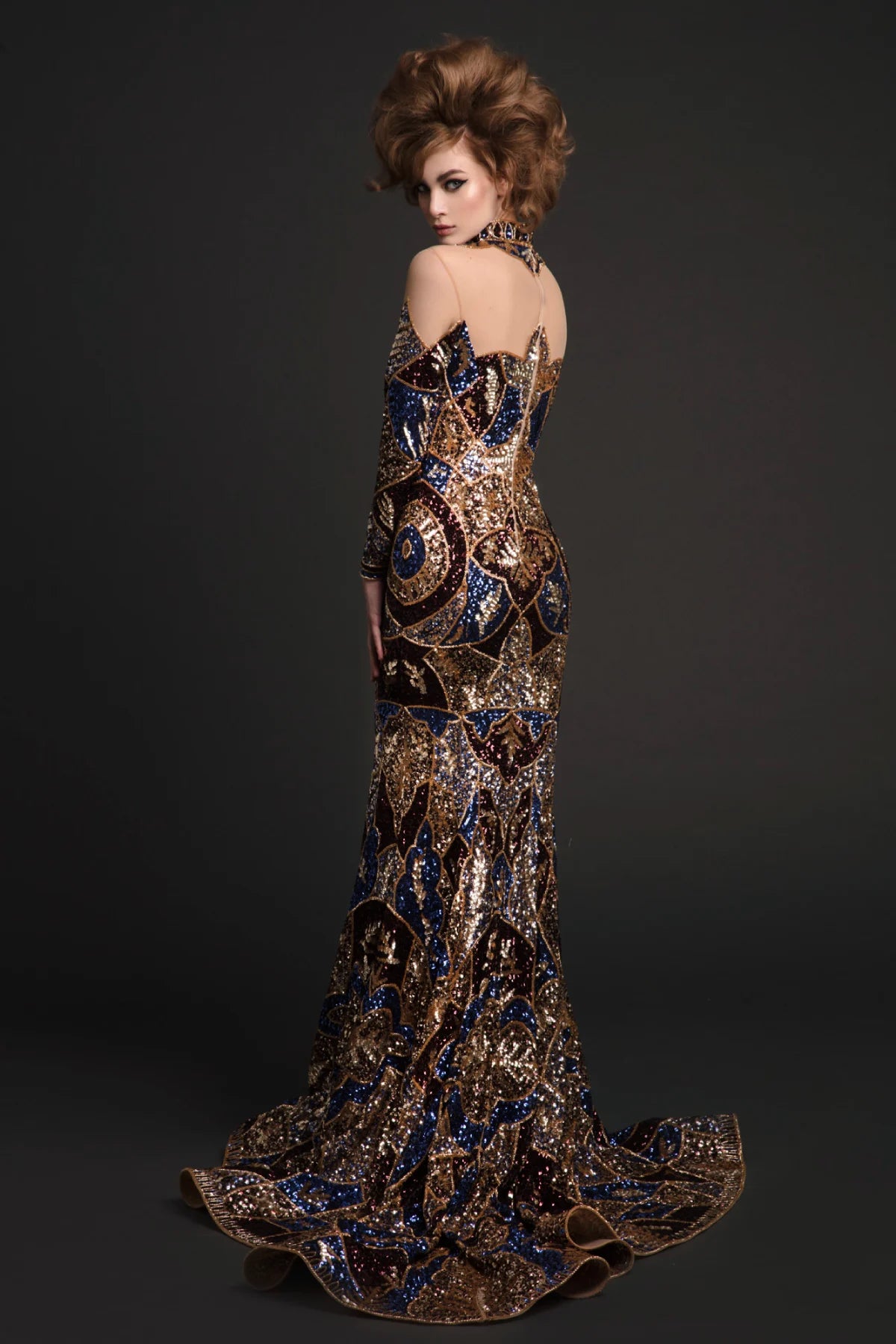 Fishtail Sequined Dress