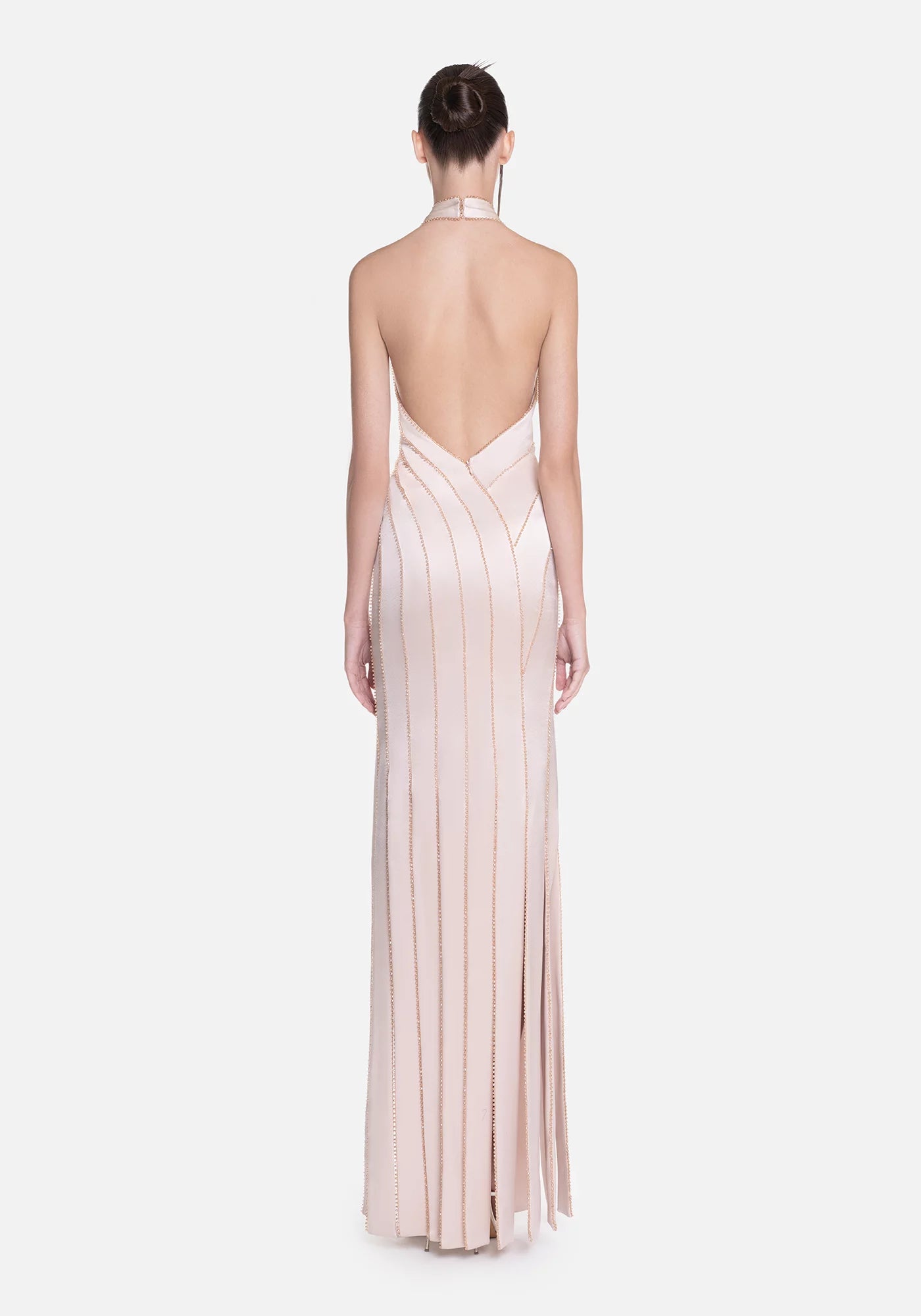 Sleeveless Halter Gown