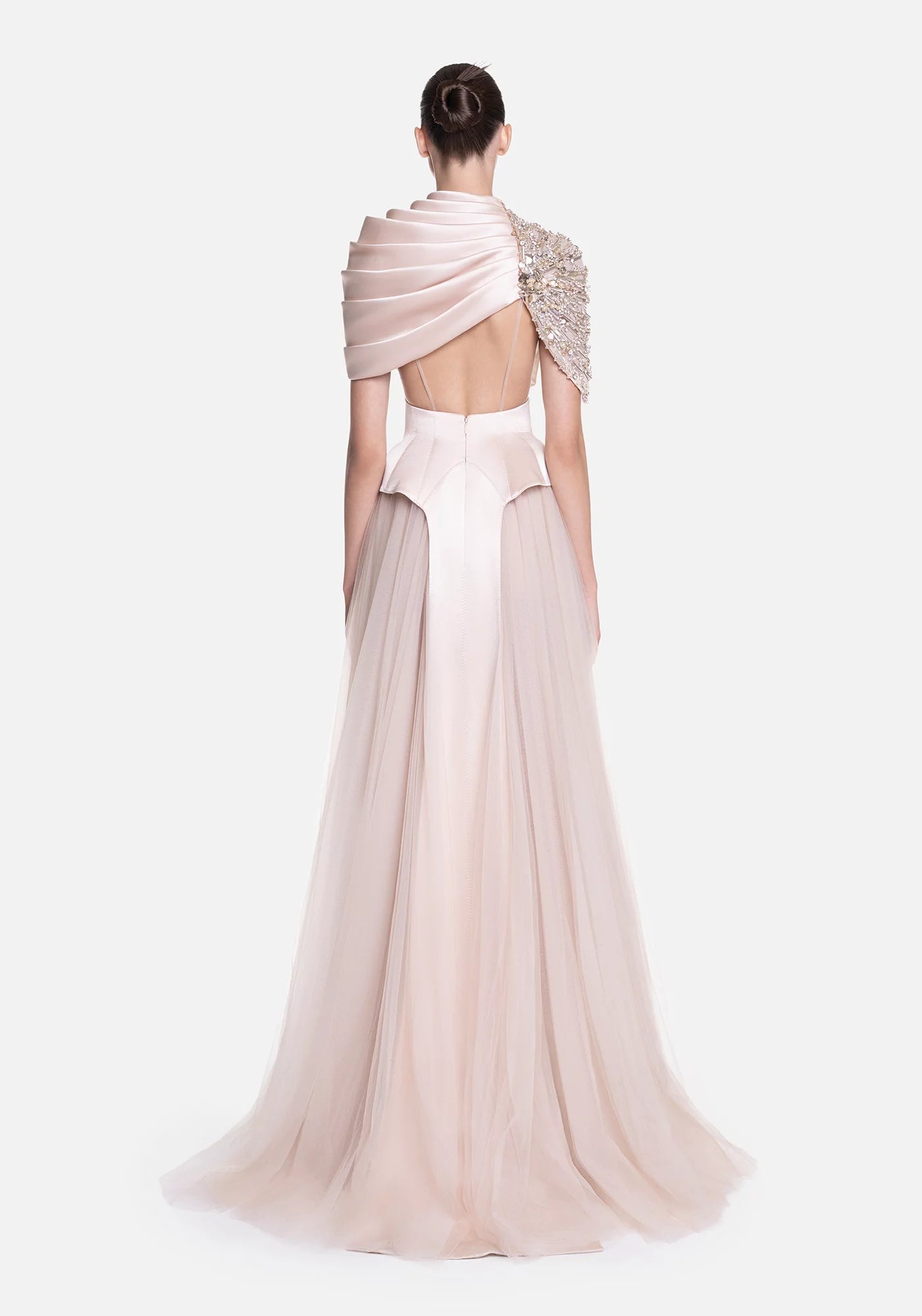 Shoulder Cape Gown