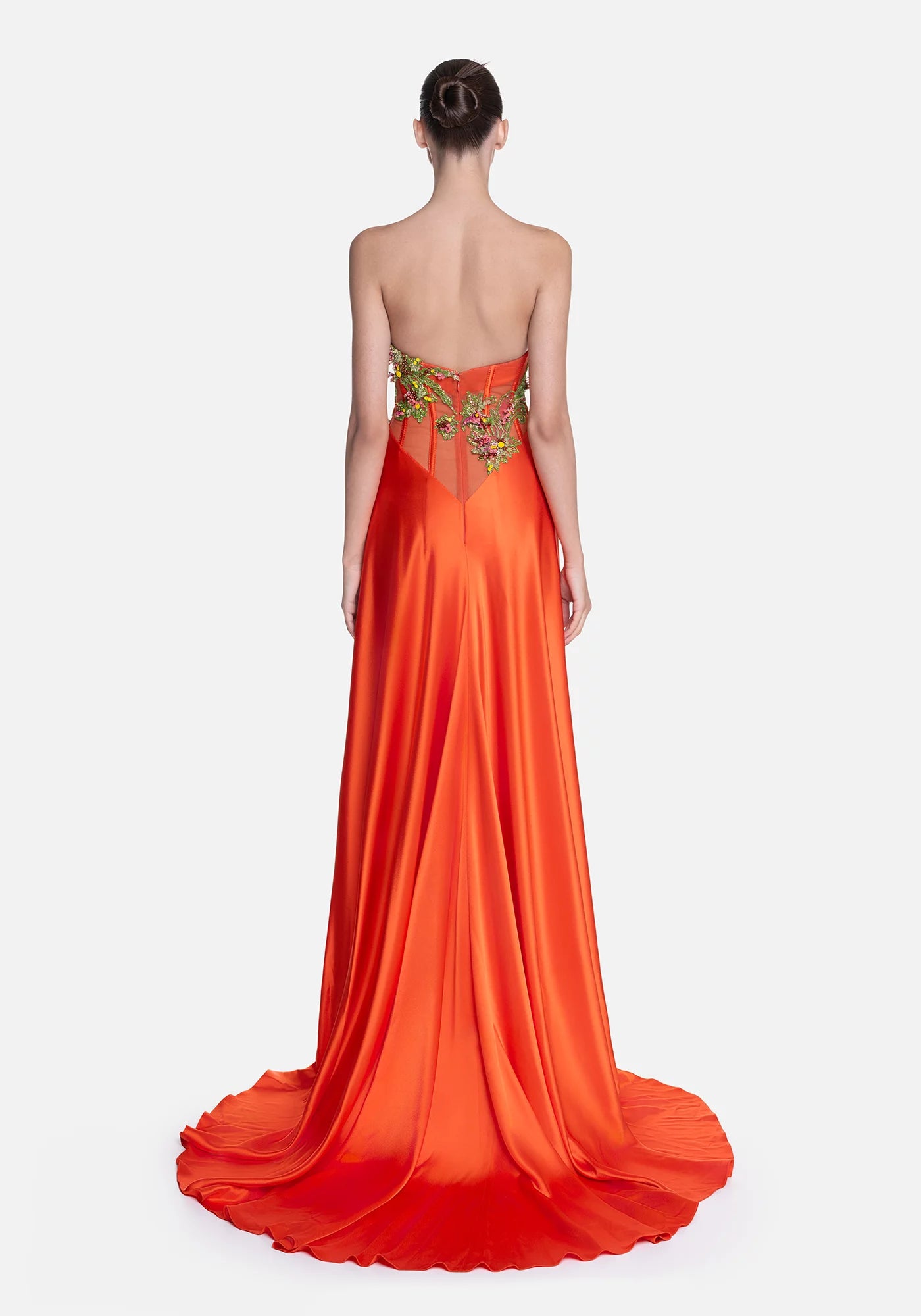 Strapless Satin Gown