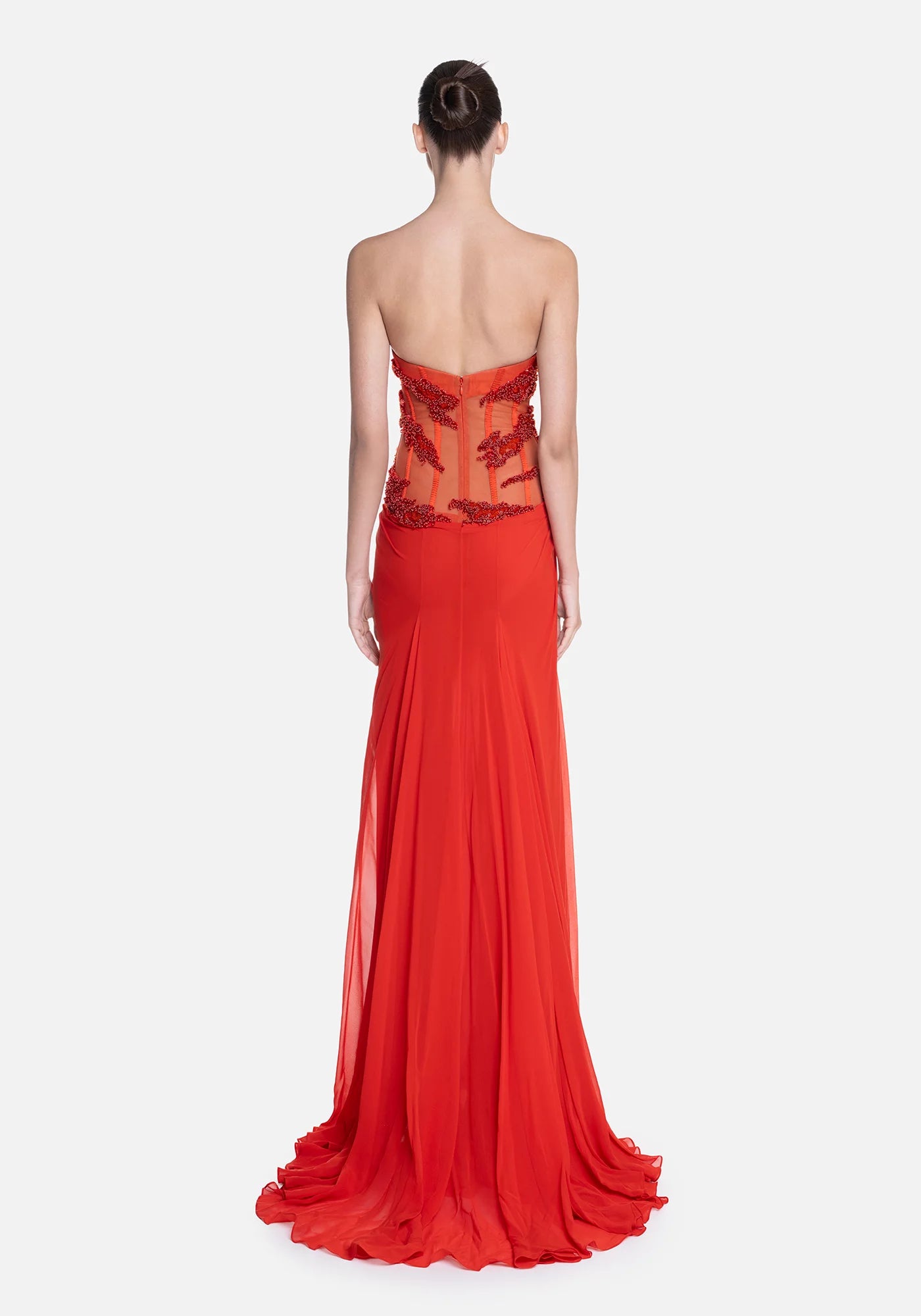 Strapless Crepe Gown