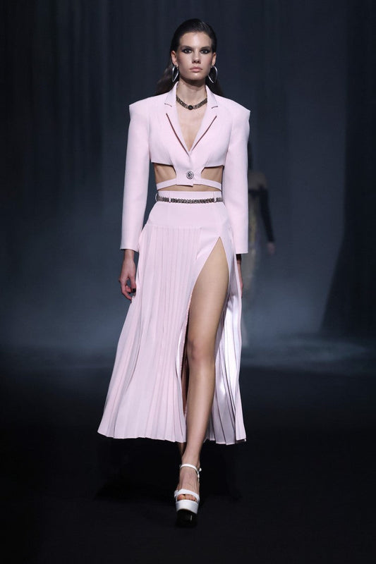 Cropped Crepe Jacket and Skirt