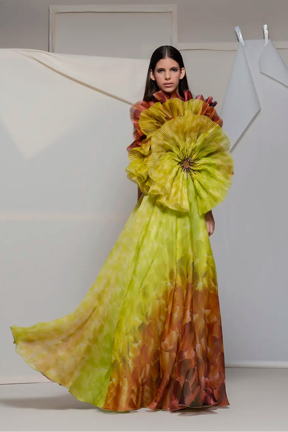 Andriano Ruffled Gown