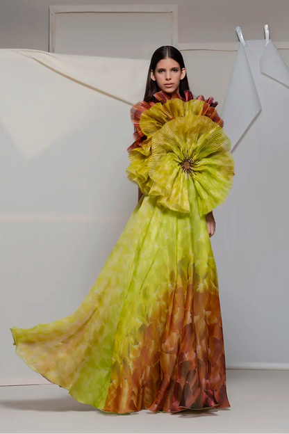 Andriano Ruffled Gown