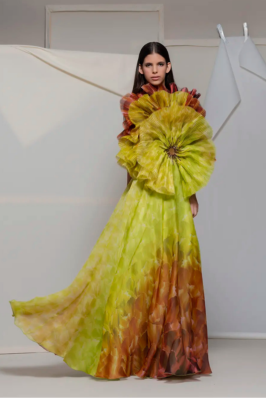Andriano Ruffled Gown