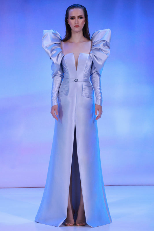 Square Neck Mikado Gown