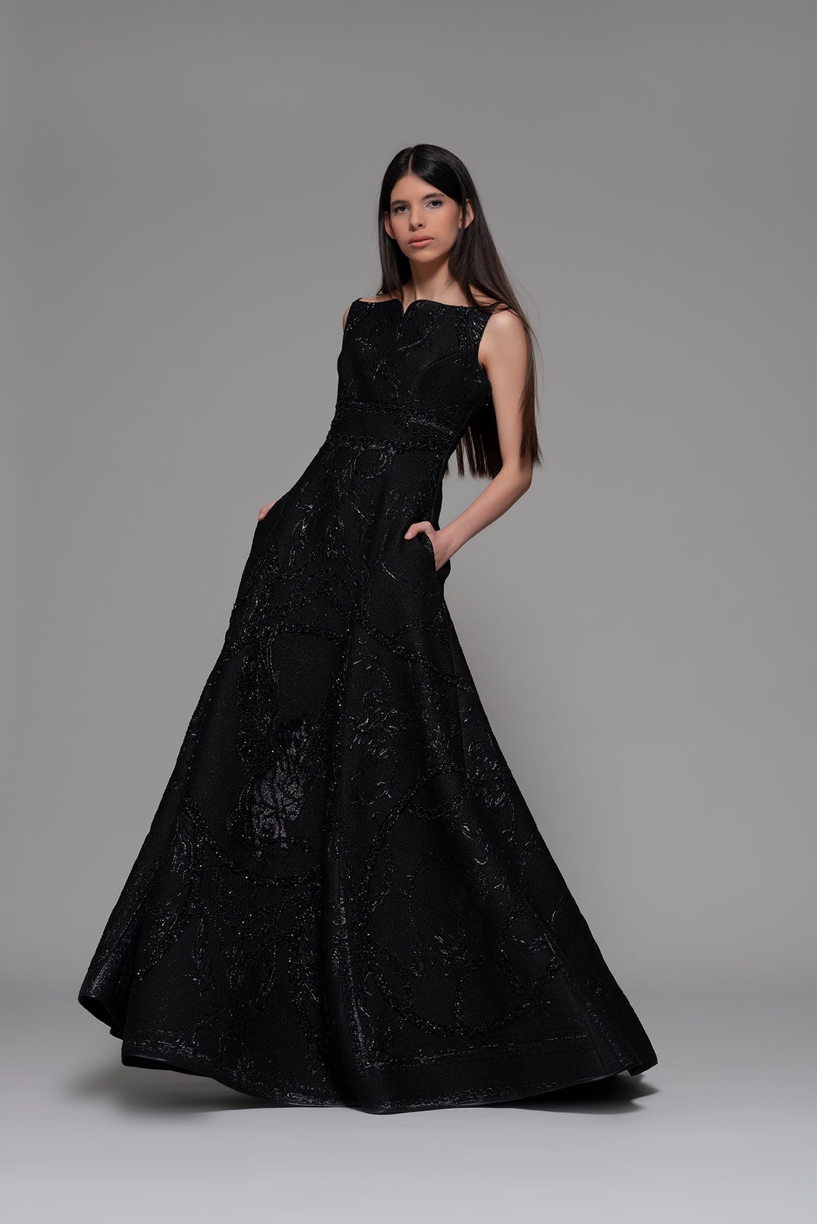 Fidenza Sleeveless A-Line Gown