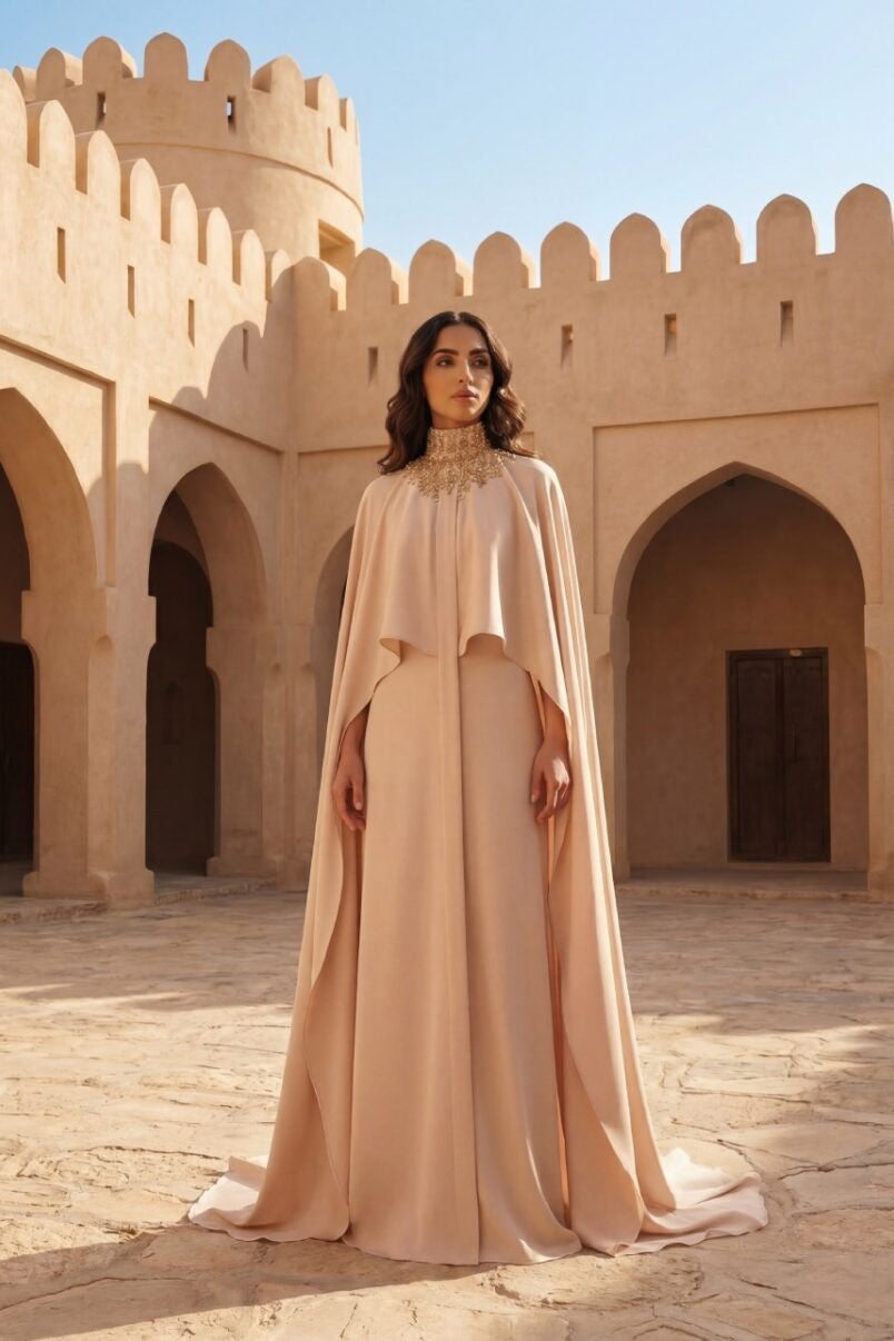 Flowing Cape Sleeve Kaftan