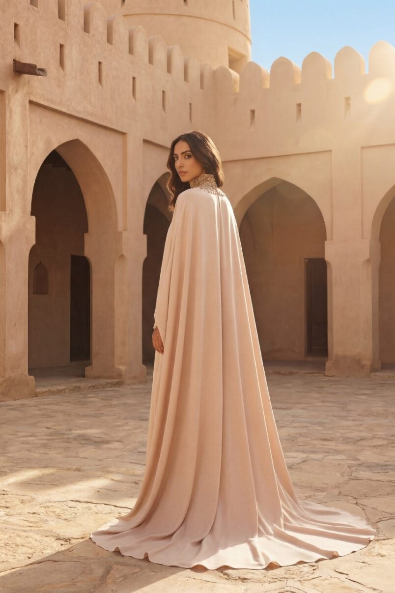 Flowing Cape Sleeve Kaftan