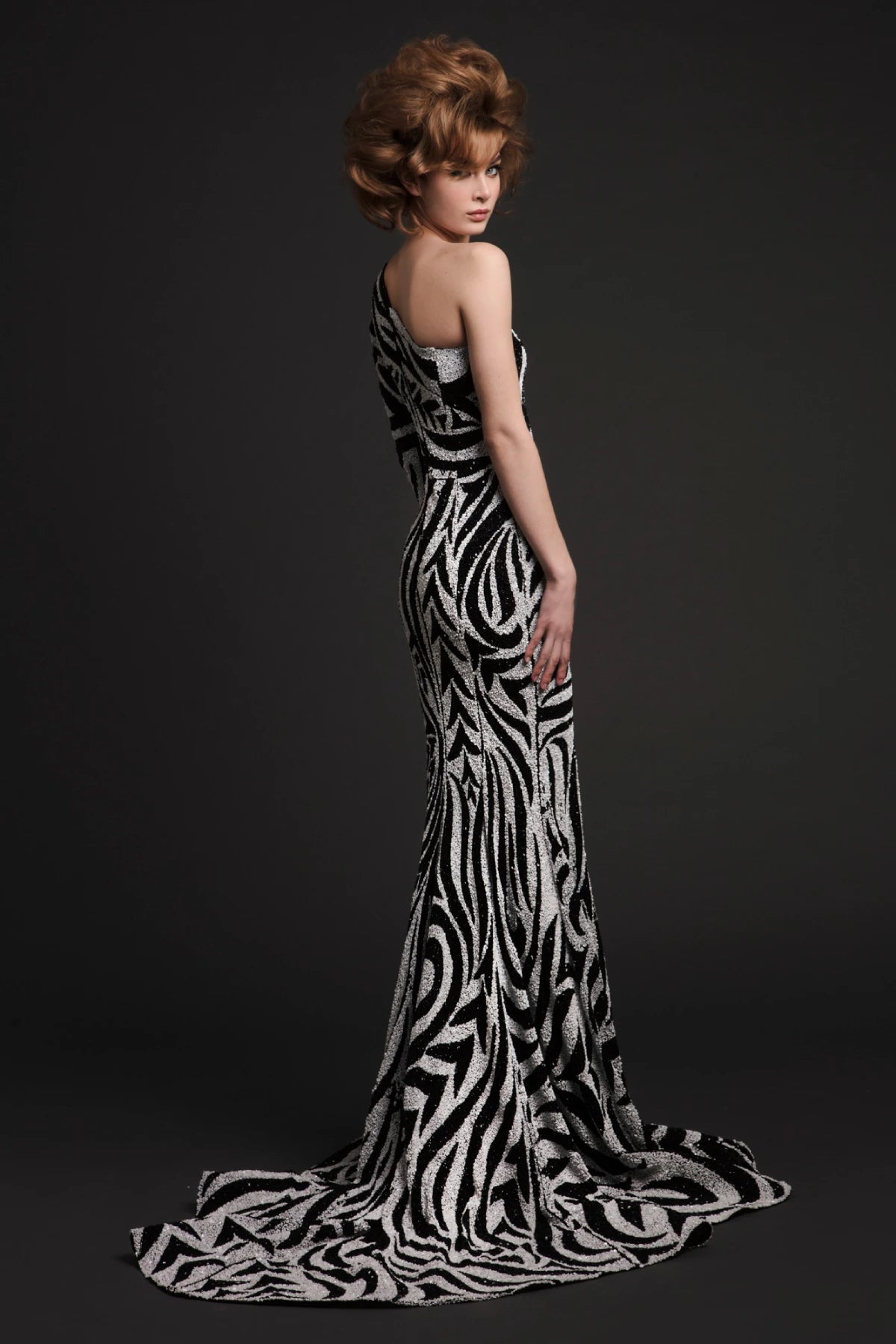 One Shoulder Sequined Dress