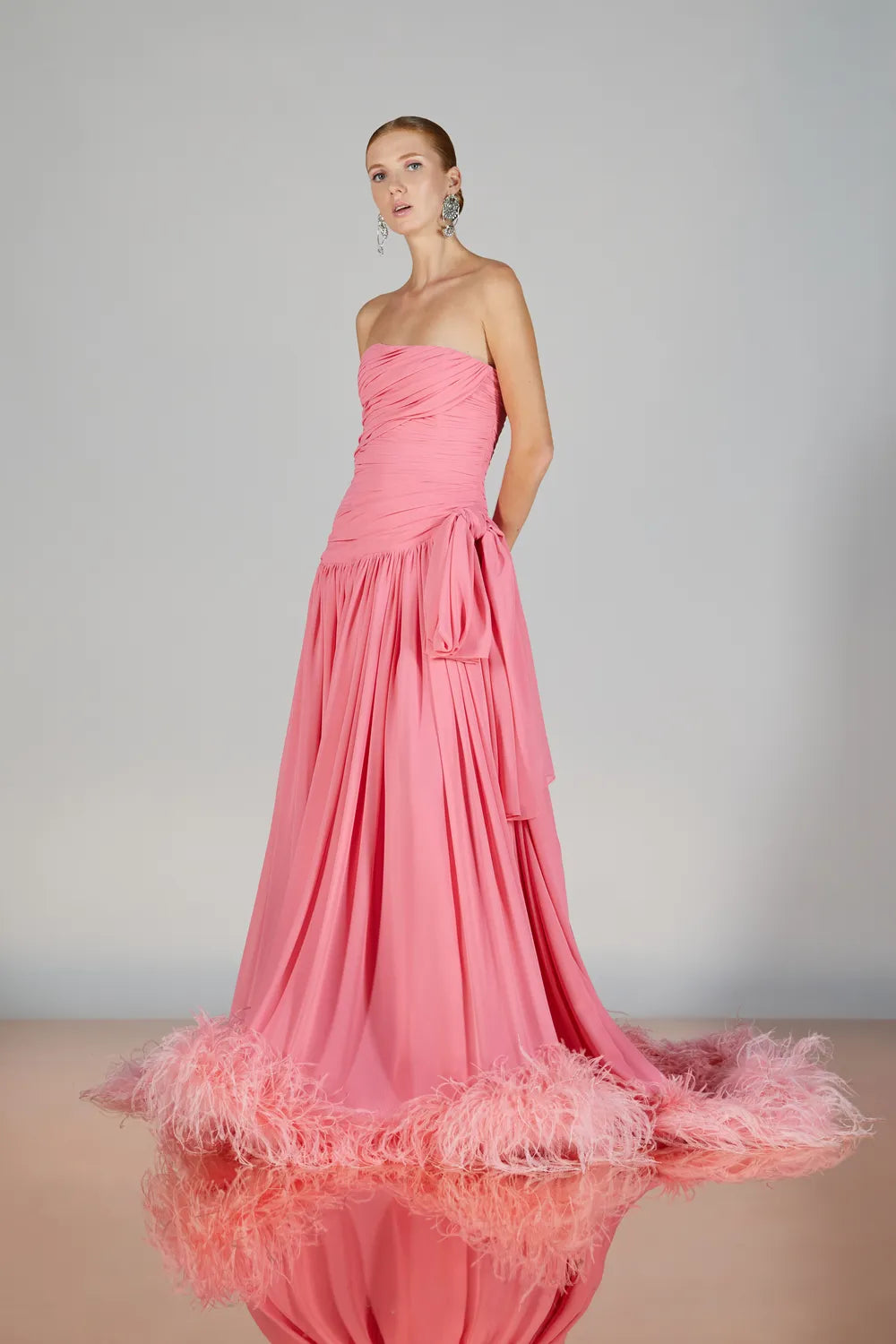 Caped Long Sleeve Galant Gown