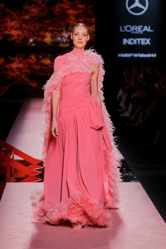 Caped Long Sleeve Galant Gown
