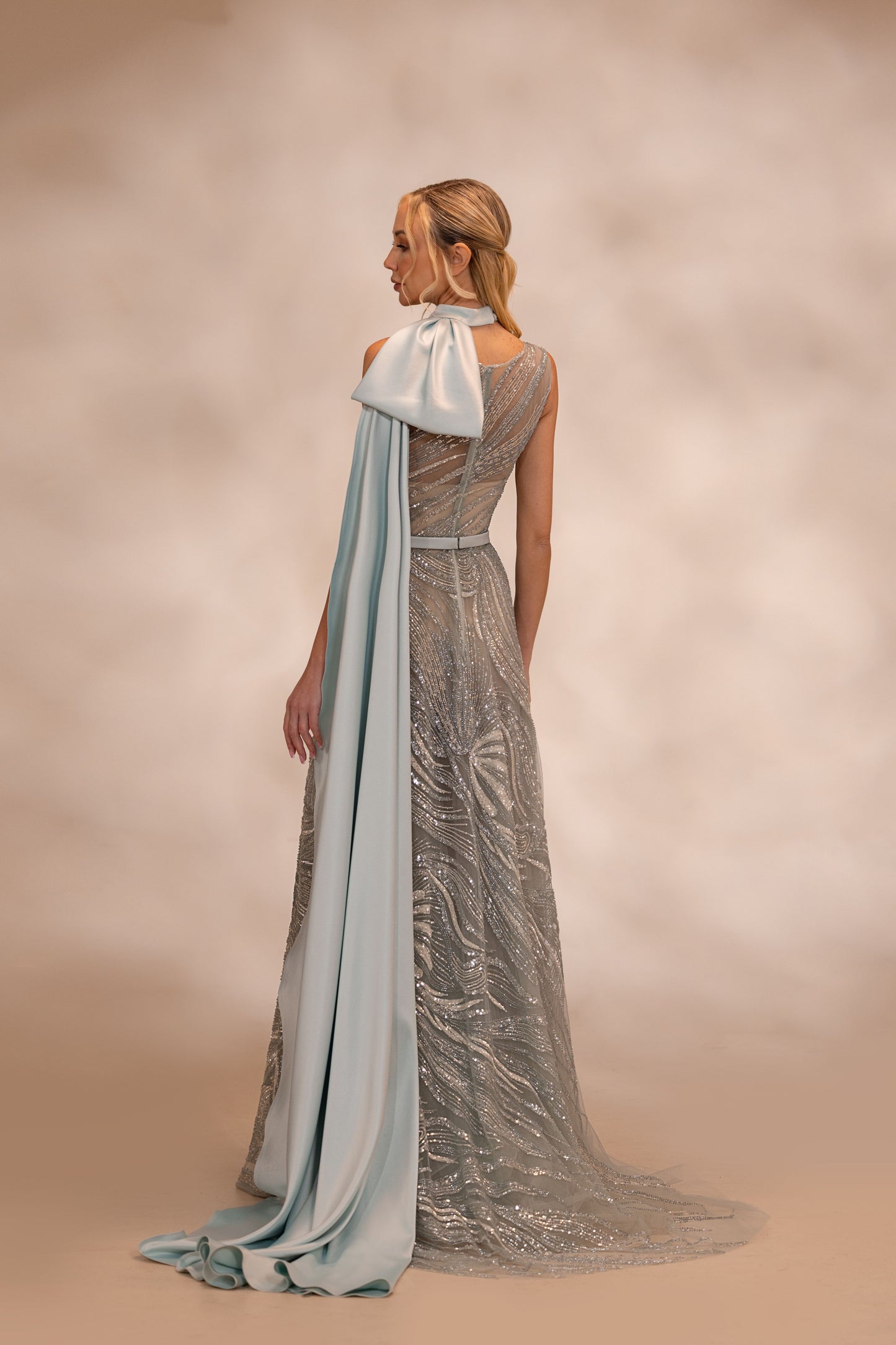 Embroidered Light Green Dress