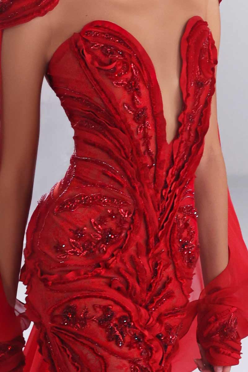 Illusion Cape Gown