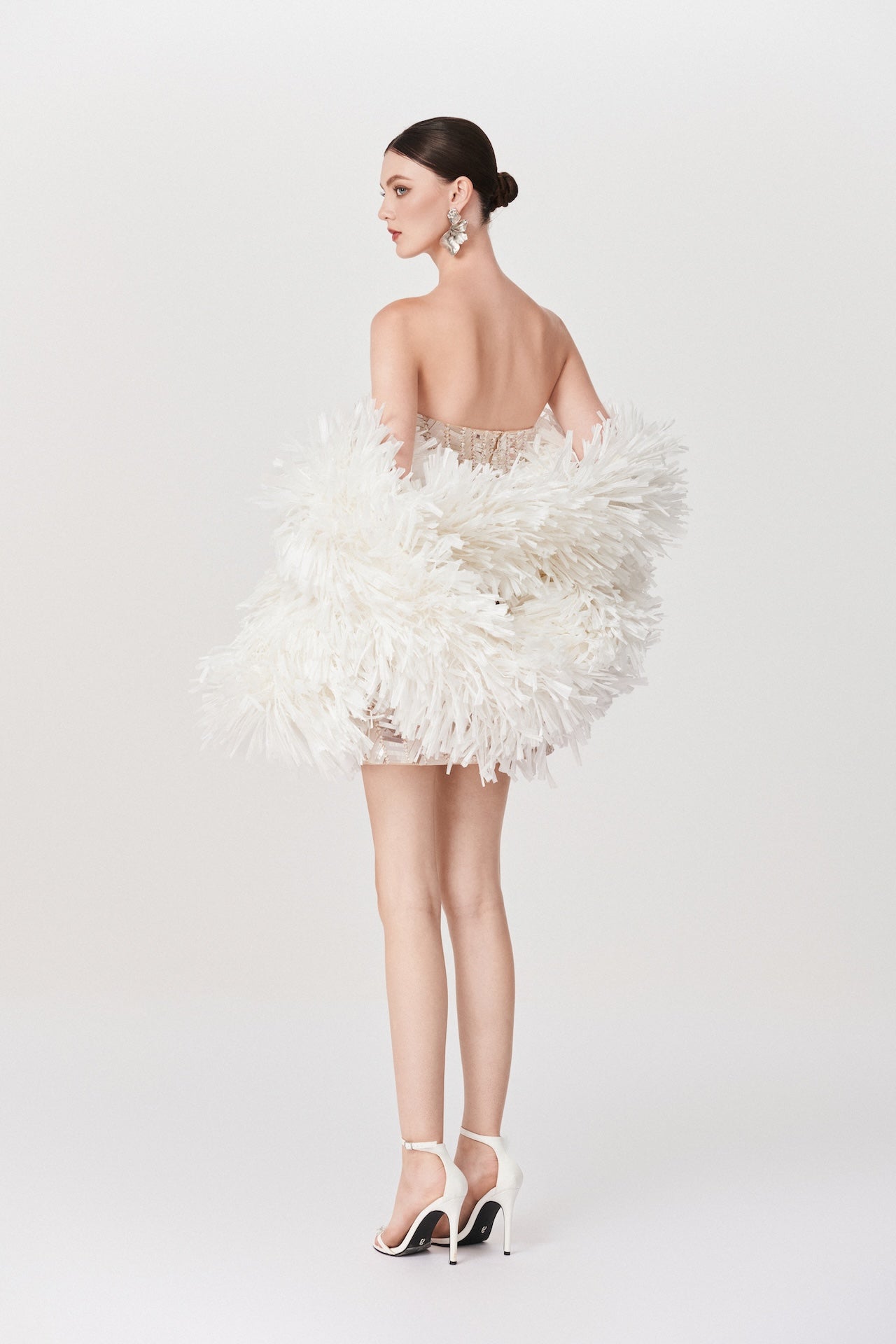 Sculpted Swan Mini Dress