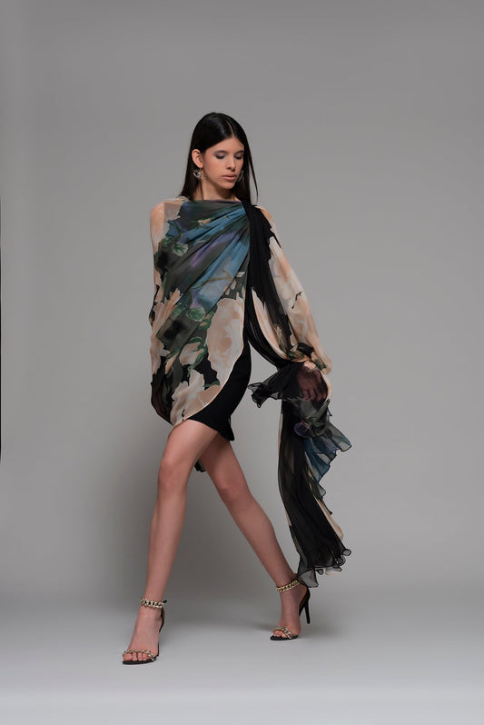 Firenze Draped Cocktail Dress