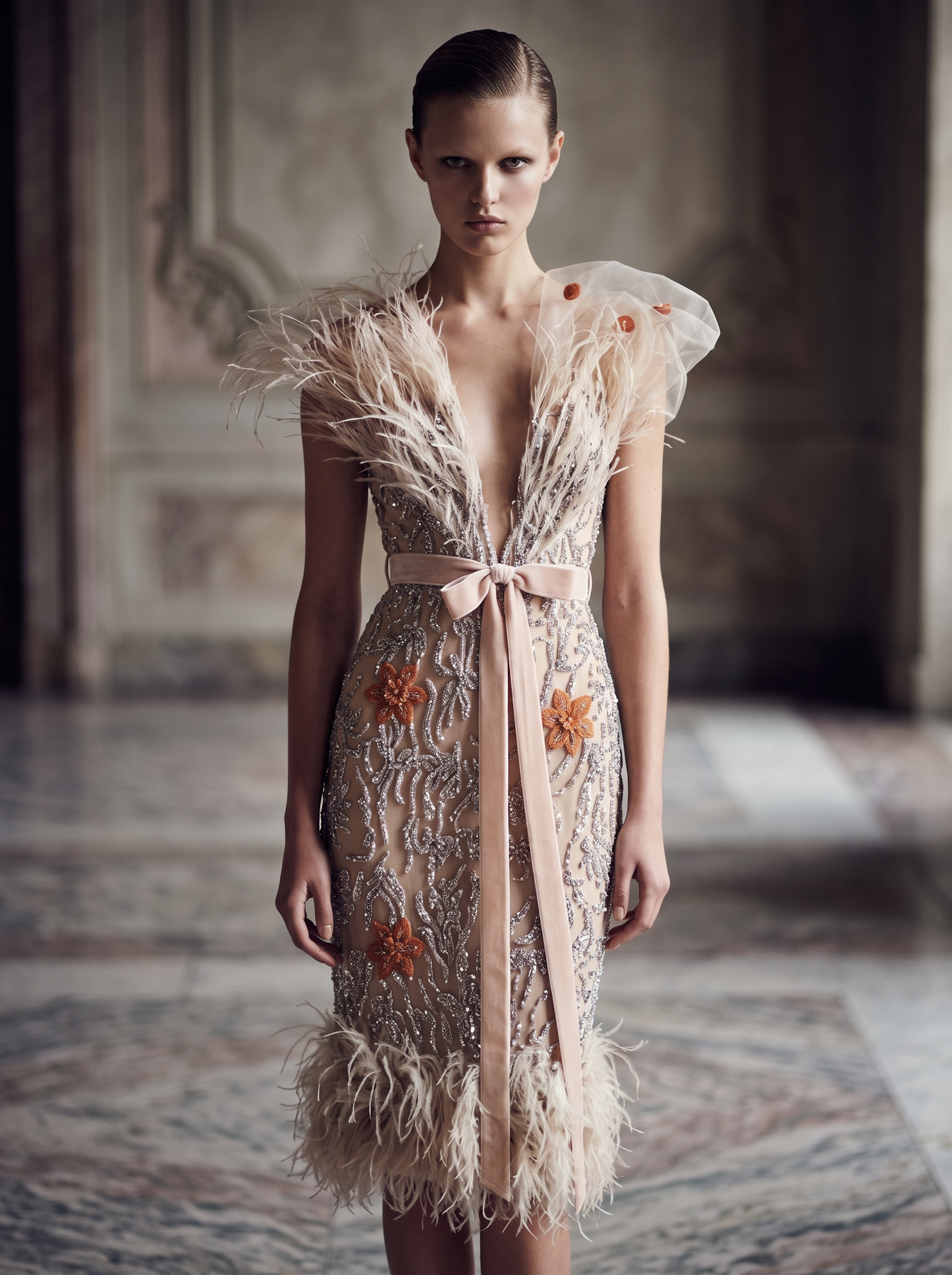Embellished Sheath Dress