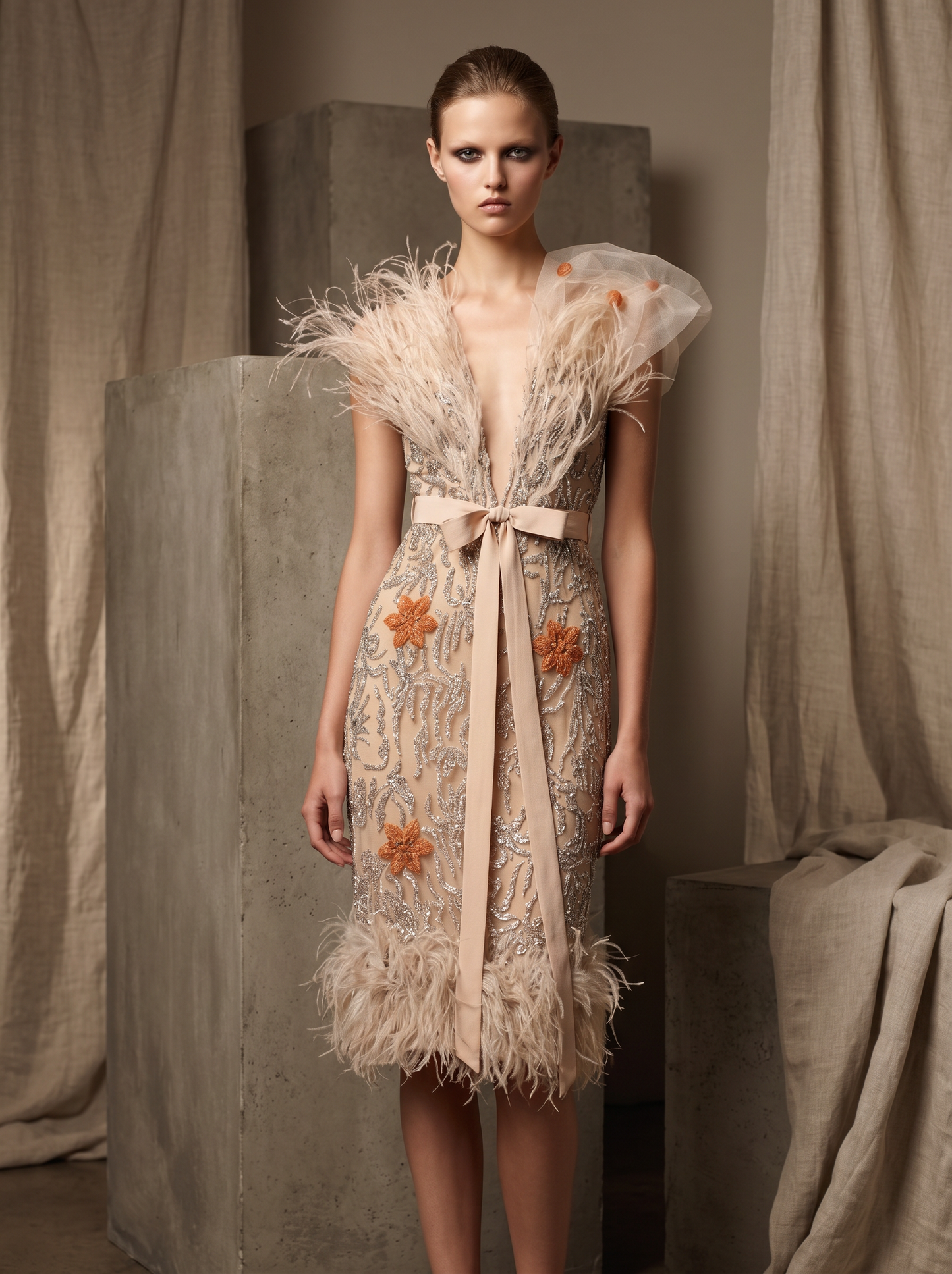 Embellished Sheath Dress