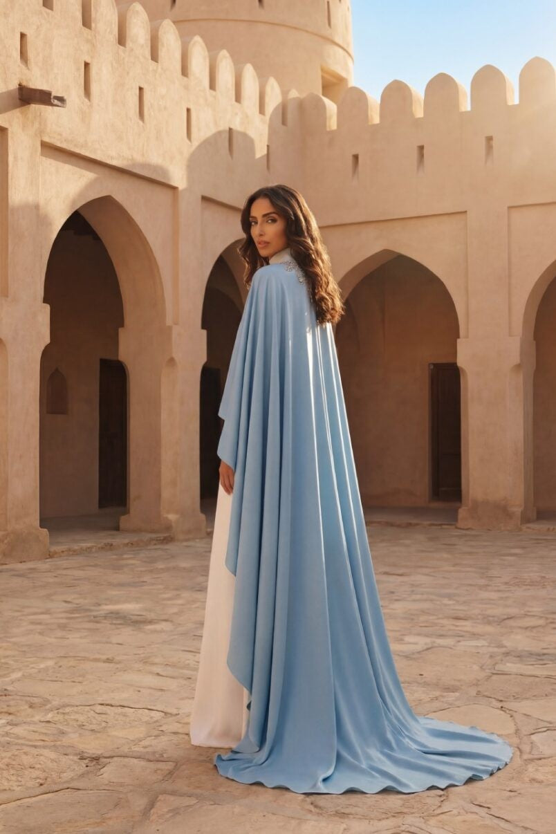 Ruffle Cape Sleeve Kaftan