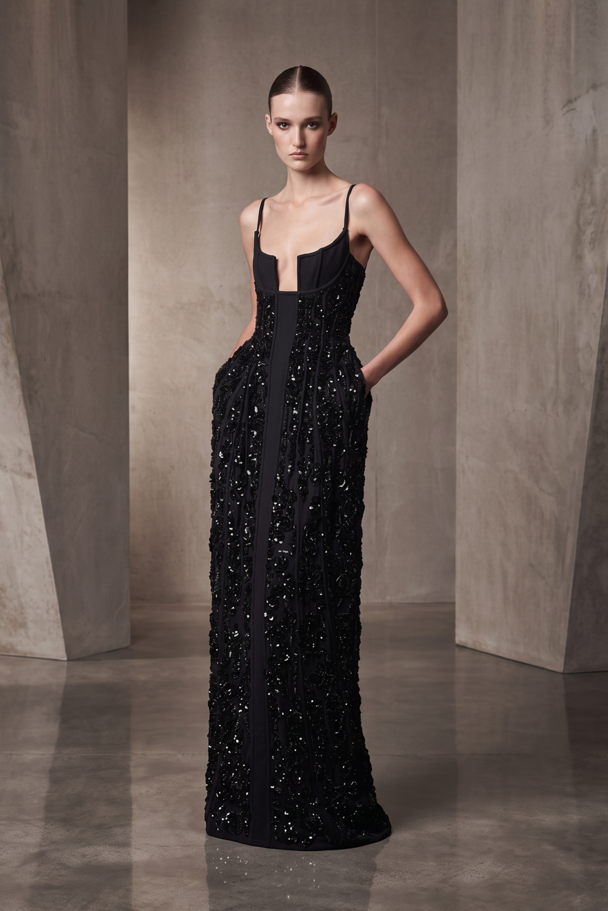 Sleeveless Evening Gown