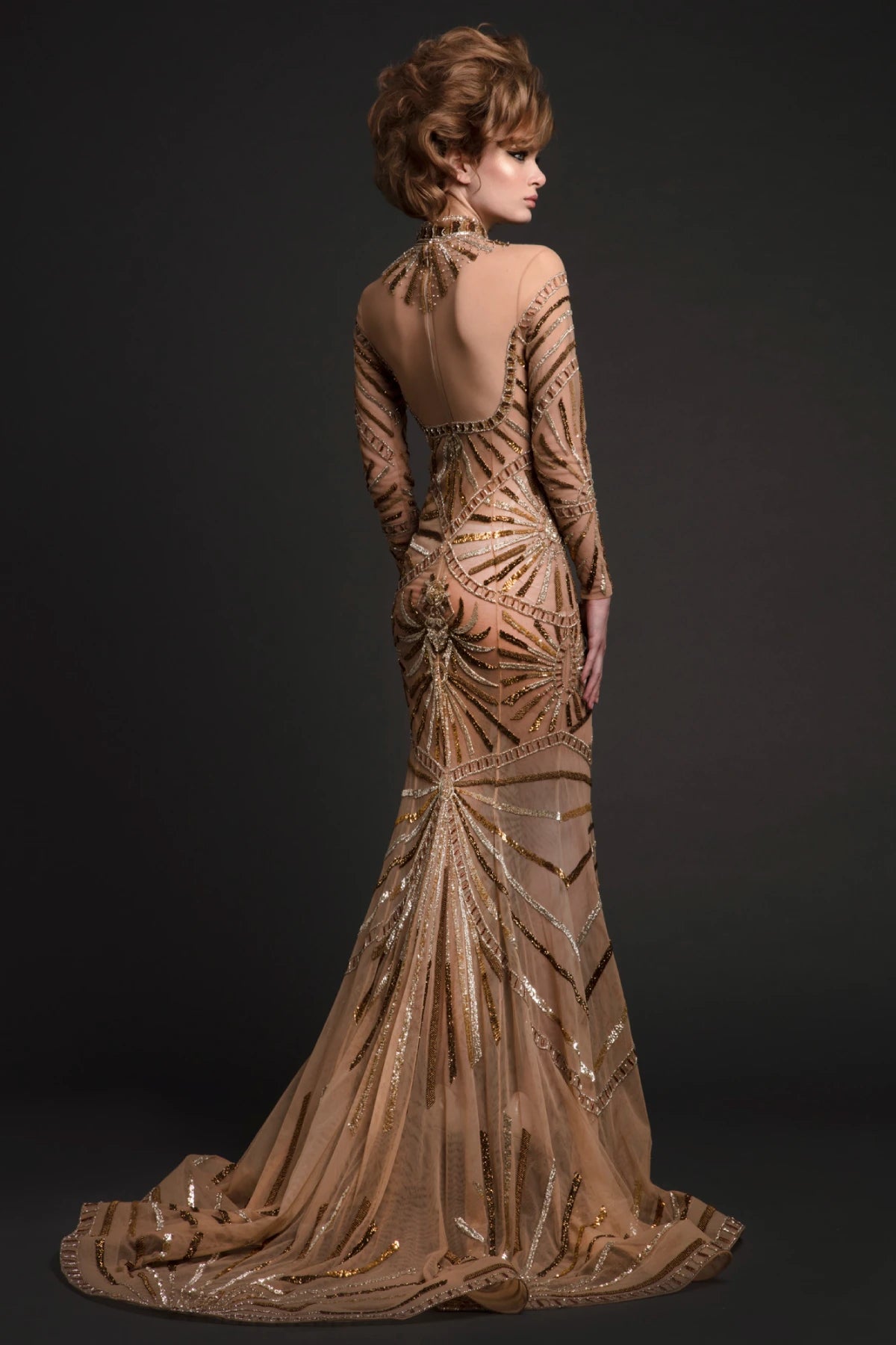 Fishtail Sequined Dress
