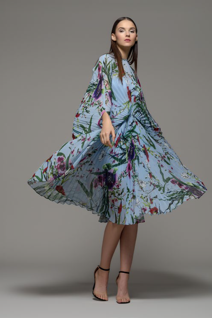 Floral Pleated Laundale Dress
