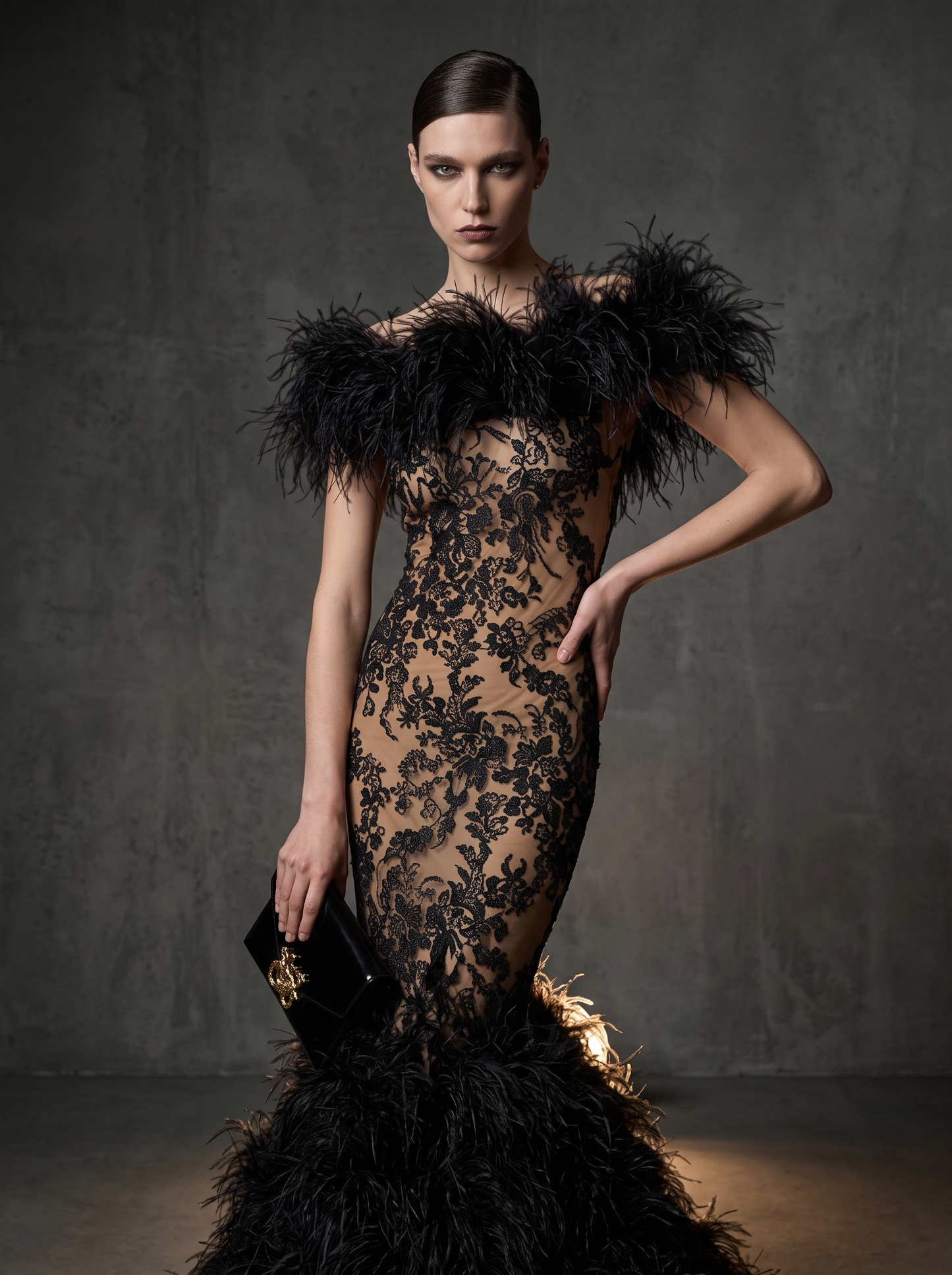 Off Shoulder Evening Gown