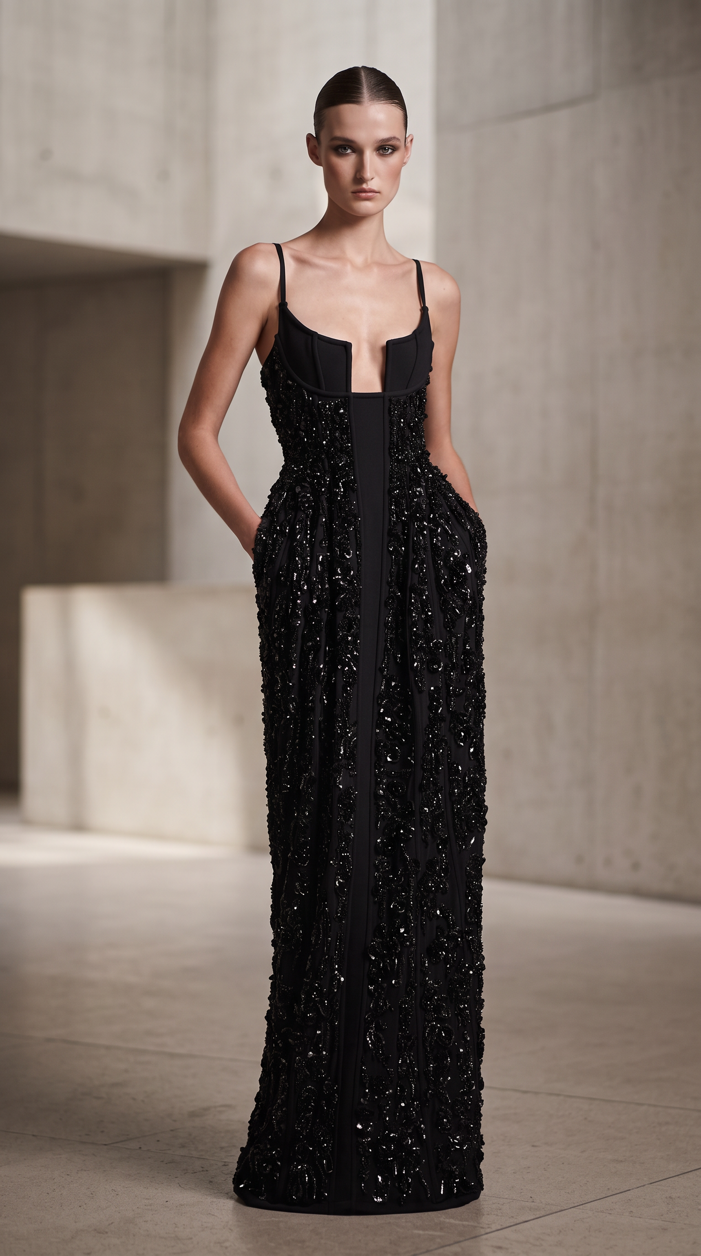 Sleeveless Evening Gown