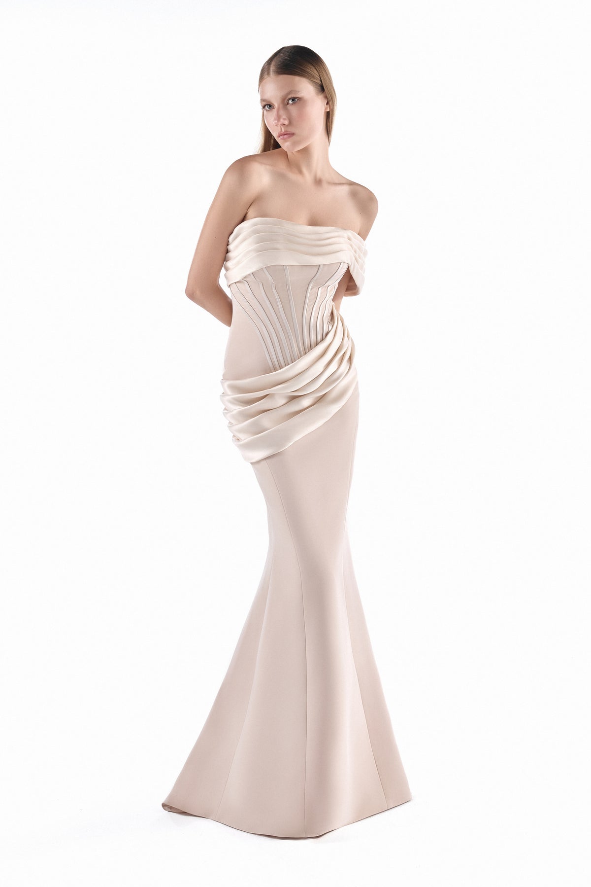 Ethereal Contour Mermaid Gown