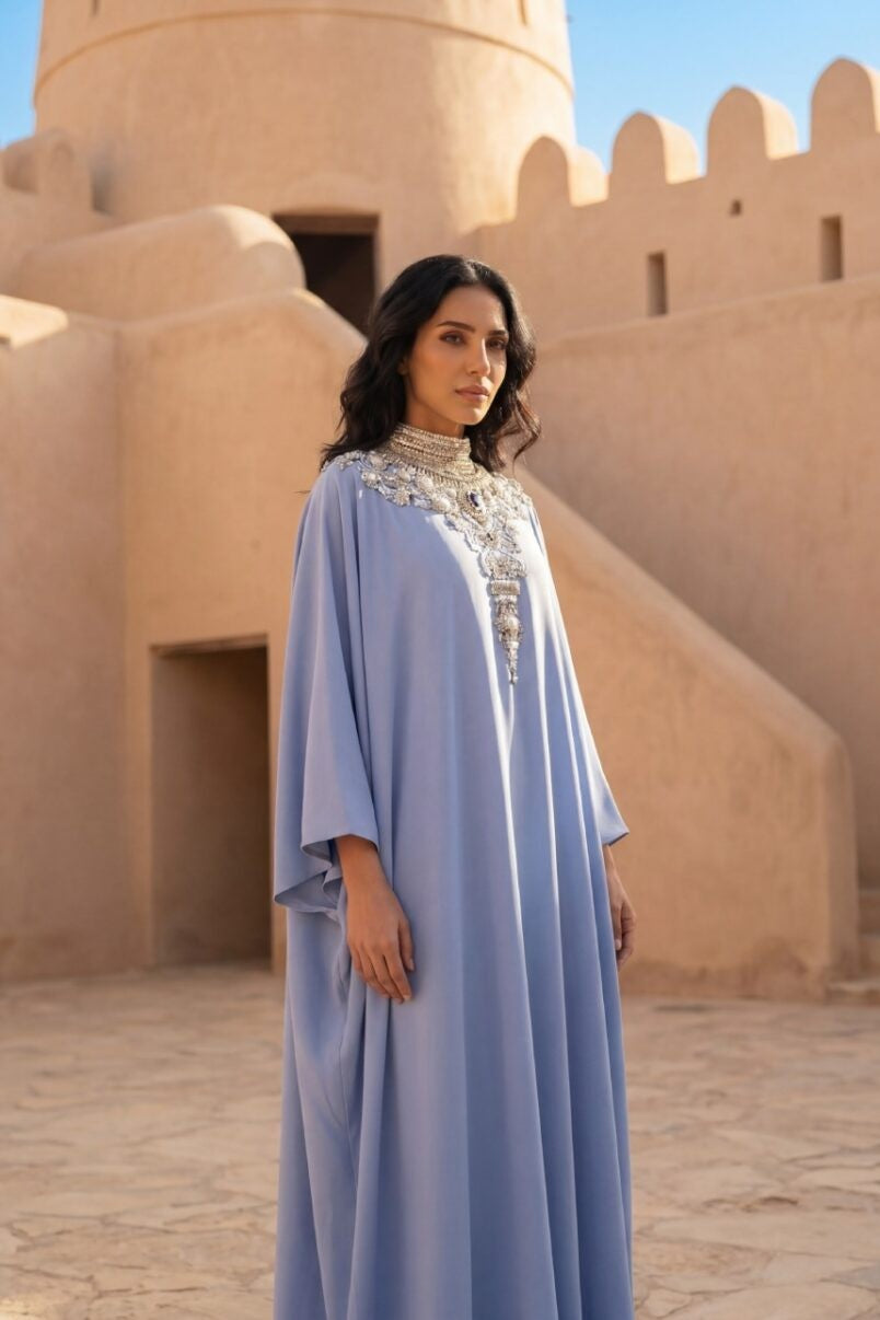 Long Sleeve Hooded Kaftan